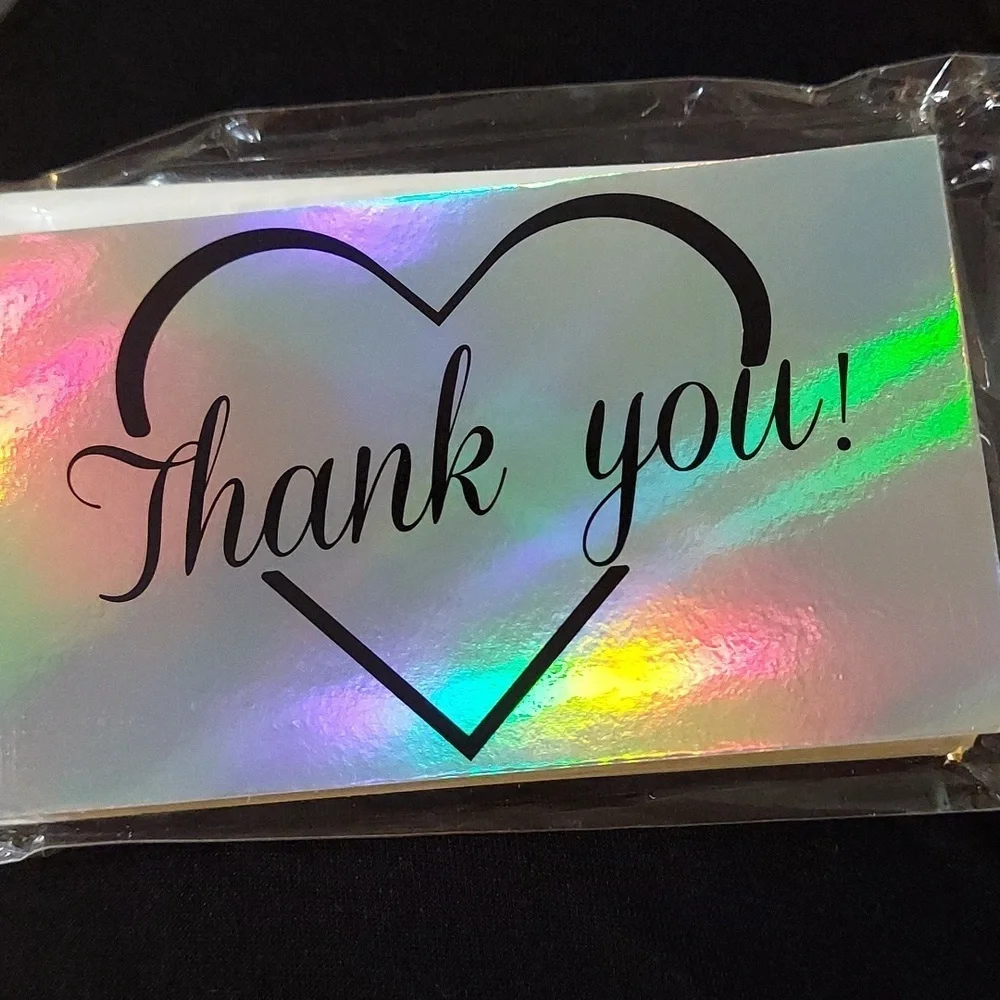 30 Thank You Cards and 500-1 inch Stickers